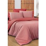 Sarev Fancy Stripe Kırmızı King Size Nevresim Takımı