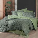 Sarev Glamis Tek Kişilik Pamuk Flanel (Pazen) Nevresim Takımı Yeşil - 160 x 220 cm