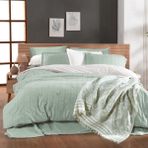 Sarev Gracia Yeşil King Size (Battal Boy) %100 Pamuk Mood Comfort Nevresim Takımı - 240 x 220 cm