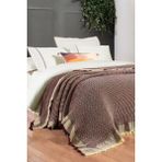 Sarev Iona Bordo Çift Kişilik %100 Pamuk Nevresim Takımı ve Yatak Örtüsü Seti - 200 x 220 cm