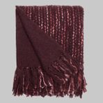 Sarev Lily Throw (Koltuk Battaniyesi) Bordo - 1,5 × 1,2 cm - Desenli