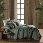 Sarev Luss Flanel Prime Collection Tek Kişilik Nevresim Takımı Yeşil - 001-Renkli - 180 x 220 cm