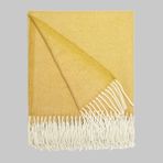 Sarev Noya %100 Yün Throw (Koltuk Battaniyesi) Sari - 1,5 × 1,2 cm - Desenli