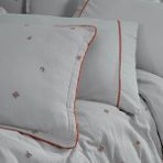 Sarev Plana Gri Tek Kişilik %100 Pamuk Mood Comfort Müslin Nevresim Takımı - 160 x 220 cm