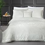 Sarev Shakira King Size (Battal Boy) %100 Pamuk Saten "300 Tc" Nevresim Takımı Beyaz - 240 x 220 cm