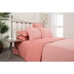 Sarev Solid Fancy Stripe King Size V3 220x240 cm Somon Poplin Nevresim Takımı