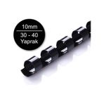 Sarff 10Mm Siyah Plastik Spiral 30-40 Yaprak Kapasiteli 100 Lü K