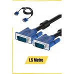 Sarftech 1.5 Metre 1.Kalite Vga Kablo Monitör-Pc Görüntü Kablosu Premium 1.5Mt
