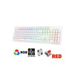 Sarftech Beyaz Rgb Kırmızı Switch Q Gaming Tam Mekanik Kablolu Oyuncu Klavyesi Bkb4