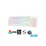 Sarftech Beyaz Rgb Mavi Switch Q Gaming Tam Mekanik Kablolu Oyuncu Klavyesi Bkb4