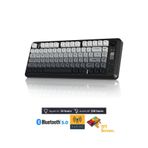 Sarftech Freewolf M75 Kablosuz BT+2.4Ghz Oled TFT Ekranlı Membran Reinbow Aydınlatmalı Gaming Oyuncu Klavye