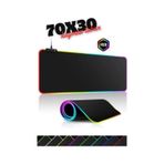 Sarftech Rgb Mouse Pad LED Işıklı Baskısız 70 x 30 cm Siyah Mouse Pad