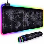 Sarftech Sartech 70X30 Dünya Desenli Rgb LED Işıklı Oyuncu Mouse Pad - Siyah