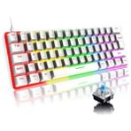 Sarftech T60 Mavi Switch Mekanik Klavye Kablolu Gaming Oyuncu Klavyesi - Beyaz