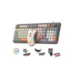 Sarftech XU-K820 Reinbow Süper Sessiz Süper Hafif Ses ve Rgb Kontrolcü Gaming Oyuncu Klavye Mouse Set