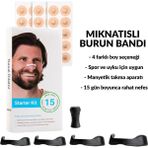 SarHemen Mıknatıslı Burun Bandı Spor ve Uyku Için - Manyetik Nefes Açıcı, Horlama Azaltıcı