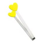 Sarı Aşk Küçük Palmiye Silikon Klip Paslanmaz Çelik Mini Mini Maşa Buz Şeker Et Gıda Maşası Mutfak Eşyası Malzemeleri Silikon Gıda Maşası (Yurt Dışından) - Tea Clips - Renkli