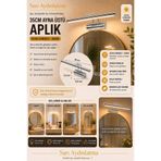 Sarı Aydınlatma 35cm Krom Kasa LED Tablo Ve Ayna Üstü Aplik Günışığı Modern Duvar Aydınlatma