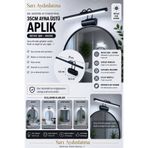 Sarı Aydınlatma 35cm Siyah Kasa LED Tablo Ve Ayna Üstü Aplik Beyaz Işık Modern Duvar Aydınlatma