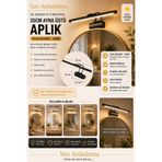 Sarı Aydınlatma 35cm Siyah Kasa LED Tablo ve Ayna Üstü Aplik Günışığı Modern Duvar Aydınlatma