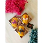 Sarı Bal Mumu Mum 7x4.5cm Kraft Kutuda Asetat Kapaklı (3'lü Set) - Akdeniz Rüzgarı - Seçenek 1
