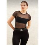 Sarı Butik Siyah Bluz Tül Transparan - 36