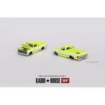 Sarı Chevrolet Silverado KAIDO Flo V1 - KAIDO HOUSE MINI GT - 1/64 Ölçek KHMG112