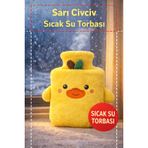 Sarı Civciv Sıcak Su Torbası Yumuşak Peluş Sevgililer Günü Hediyelik ATSN-AK48B