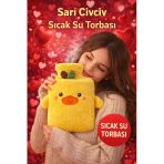 Sarı Civciv Sıcak Su Torbası Yumuşak Peluş Sevgililer Günü Hediyelik