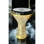 Sarı Döküm Çekiç Dövme Mısır Darbuka Kılıf Hediyeli