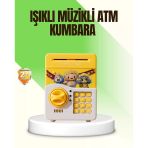 Sarı Elektronik Şifreli ATM Görünümlü Çocuk Kumbarası