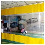 Sarı Garaj Bölücü Perdeleri - Araba Yıkama Endüstriyel Yıkama Koyu Açık Veranda Sundurma ve Araç Deposu Kullanımı için Su Geçirmez Vinil Kapı Perdesi.