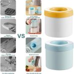 Sarı Gıda Sınıfı Silikon Buz Kalıp Yuvarlak Silindir Buz Küpü Kalıp Dondurarak Hızla Güvenlik Buz Kovası Fincan Mutfak Viski Bira Makinesi (Yurt Dışından) - Ice Cream Tubs - Renkli