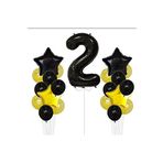Sarı Gold Folyo Balon Rakam Set Dogum Günü Süsü 2 Yaş
