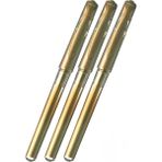 Sarı Imza Kalemi 3 Adet Uniball Signo Broad 1.0 mm Roller Pilot Kalem UM-153 Yaldızlı Davetiye K - Standart
