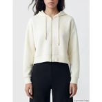 Sarı Kapüşonlu Kadın Fermuarlı Sweatshirt