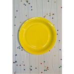 Sarı Karton Tabak Yuvarlak 8 Adetli Paket