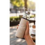Sarı Kılıflı Premium Cam Matara 1000 ml – Şık Su Taşıma Çözümü