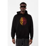 Sarı Kırmızı Aslan Siyah Erkek 3İp Kapşonlu Sweatshirt