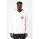 Sarı Kırmızı Leon Beyaz Erkek 3İp Kapşonlu Sweatshirt