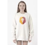 Sarı Kırmızı Leon Beyaz Kadın 2İp Sweatshirt