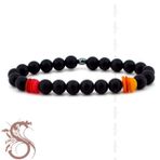 SARI KIRMIZI MAT ONİKS TAŞI ERKEK BİLEKLİK B636