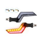 Sarı-Kırmızı Renk Motosiklet Sinyal Ledi Takımı Kayar DRL Gündüz