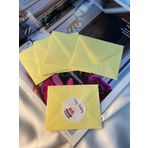 Sarı Küçük Mesaj Zarfı 7x9 cm Mini Tebrik Kartı ve Teşekkür Notu Zarfı (Düğün, Nişan, Doğum Günü) - 10 Adet