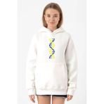 Sarı Lacivert Dna Beyaz Kadın 3İp Kapşonlu Sweatshirt