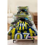 Sarı Lacivert Forma Desenli Bebek ve Çocuk Odası Kapitone Yorgan - 155 x 215 cm - Renkli