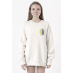 Sarı Lacivert Parmak İzi Beyaz Kadın 2İp Sweatshirt