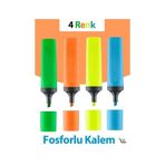 Sarı-mavi-turuncu-yeşil Fosforlu Kalem Diğer