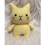 Sarı Miniş Pisi Uyku Arkadaşı Amigurumi Organik Oyuncak