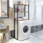 Sarı Papatya Ceviz Wc Arkası Klozet Rafı 3 Raflı Banyo Düzenleyici